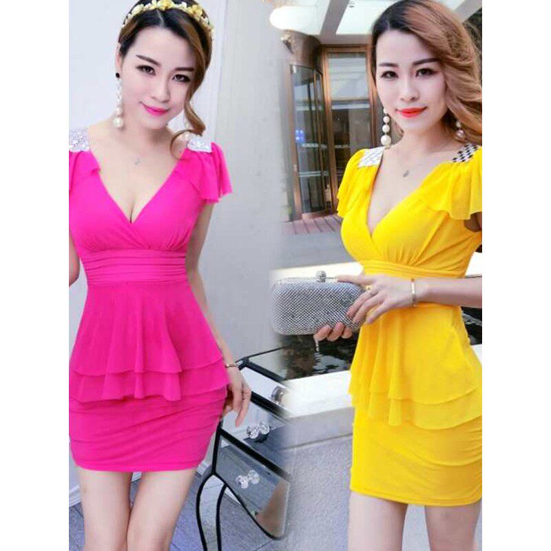 2025新款夏性感夜店遮肚显瘦桑拿小姐连衣裙足疗按摩技师工作服女