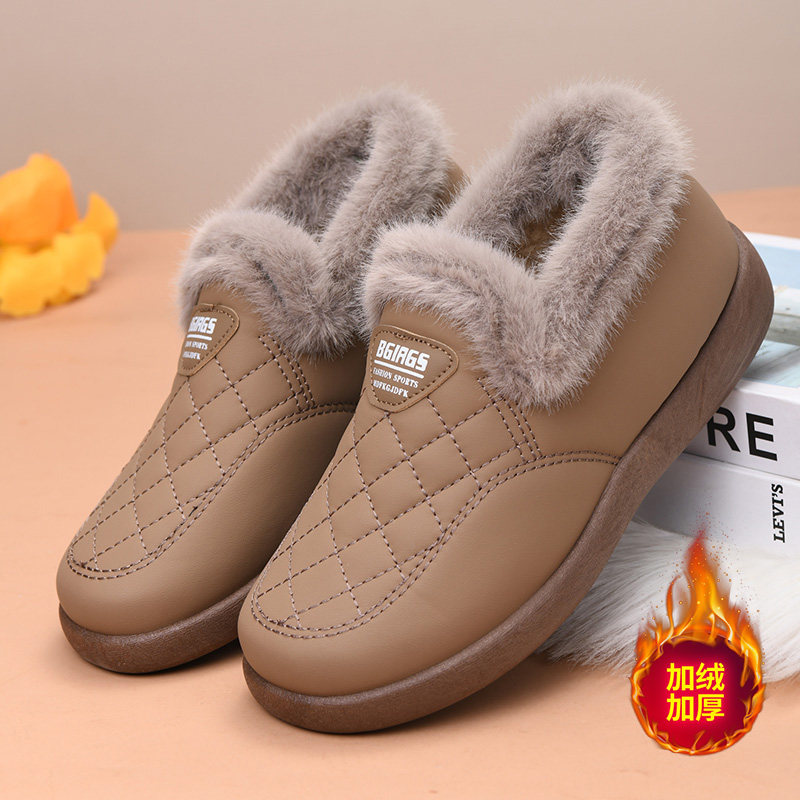老北京布鞋女鞋冬季皮面防水防寒鞋加绒保暖妈妈鞋中老年防滑软底,女鞋,勃肯鞋/软木鞋,淘宝优惠券,粉丝福利购,淘宝优惠卷