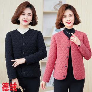 纯色内胆棉袄外穿新款 德绒秋冬保暖洋气棉衣加厚棉服中老年妈妈女