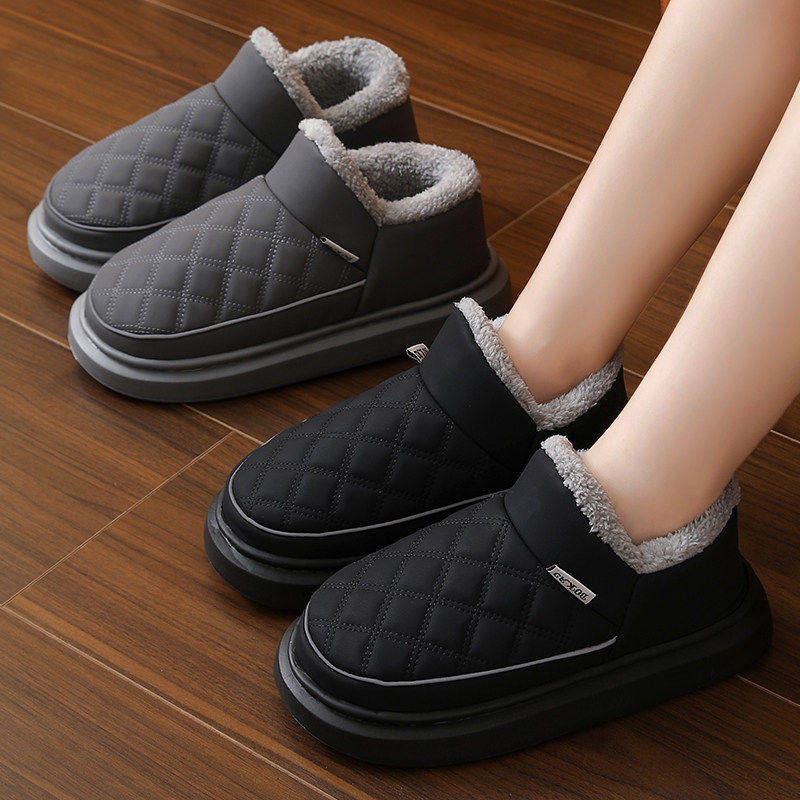居家保暖厚底防水防滑棉拖鞋2026冬季新款男女舒适加绒加厚雪地靴,女鞋,棉鞋,淘宝优惠券,粉丝福利购,淘宝优惠卷