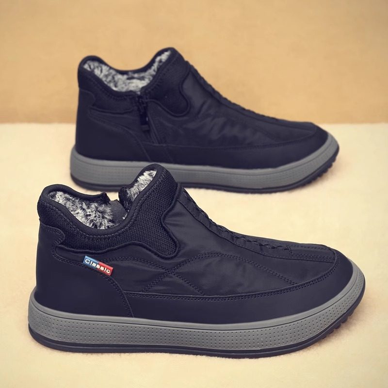 老北京布鞋男爸爸防水防滑一脚蹬冬季加绒加厚保暖高帮老人雪地靴,流行男鞋,时尚休闲鞋,淘宝优惠券,粉丝福利购,淘宝优惠卷