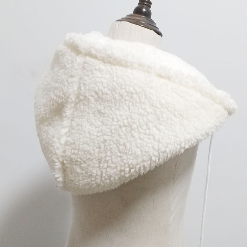 可拆卸单买羊羔绒假帽子领子