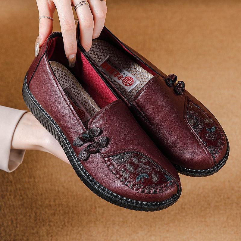 老北京布鞋女奶奶鞋春秋款牛筋底