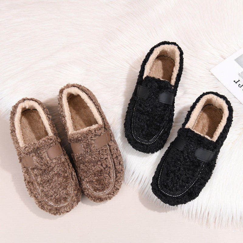 保暖老北京妈妈棉鞋2026新款休闲平底鞋毛毛鞋女款外穿厚底豆豆鞋,女鞋,棉鞋,淘宝优惠券,粉丝福利购,淘宝优惠卷