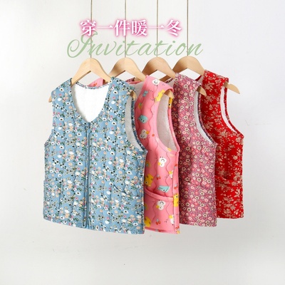 花马甲女士短款保暖羽绒棉坎肩