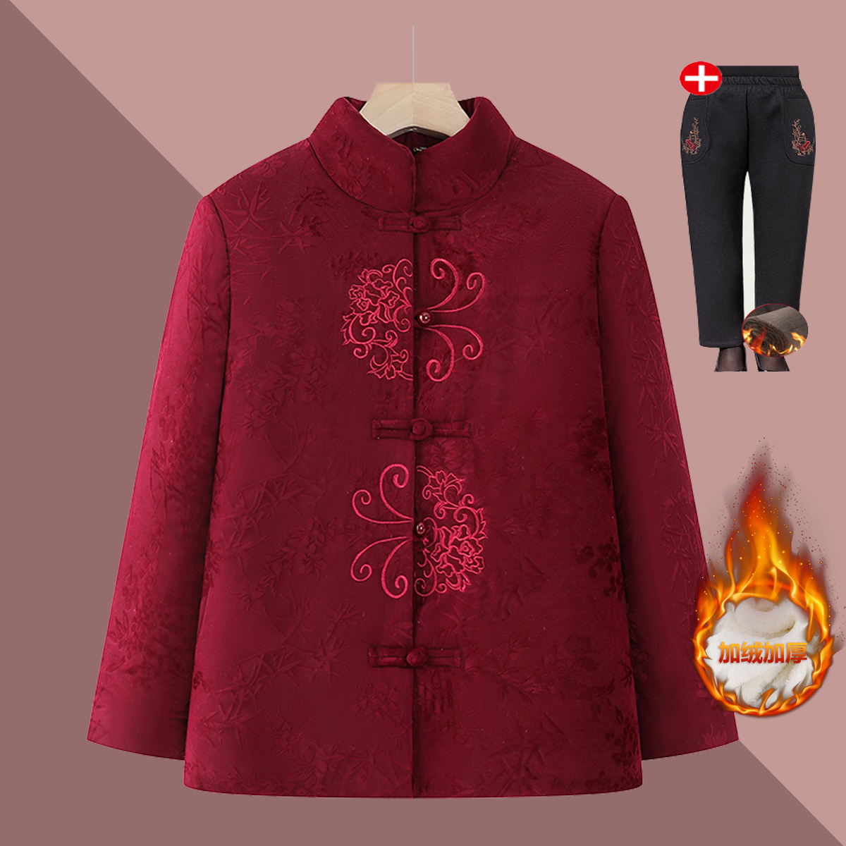 奶奶装冬装棉衣加厚老年人女