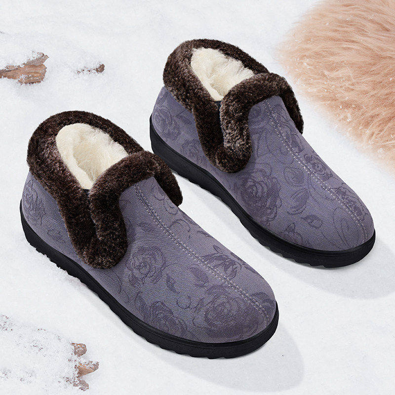 加绒加厚保暖防滑妈妈棉靴老北京棉鞋女冬季2026秋冬中老年雪地靴,女鞋,棉鞋,淘宝优惠券,粉丝福利购,淘宝优惠卷