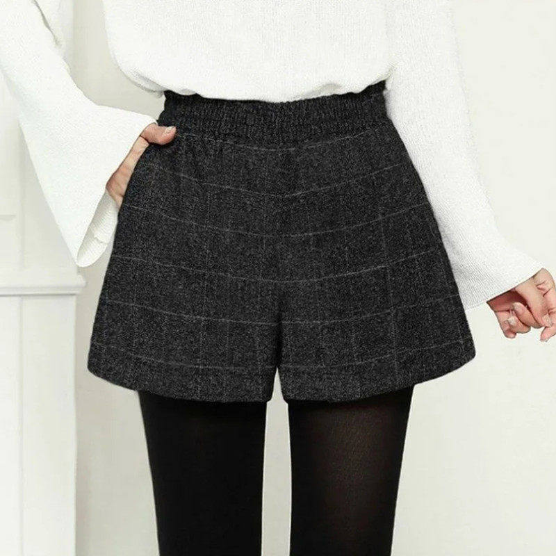 新款毛呢格子裤子女秋冬季2026大码短裤打底外穿爆款百搭裙裤靴裤,女装/女士精品,大码裤装,淘宝优惠券,粉丝福利购,淘宝优惠卷
