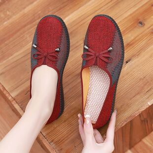 老太太鞋春季老北京布鞋女妈妈防滑老人鞋中老年超软平底舒适透气