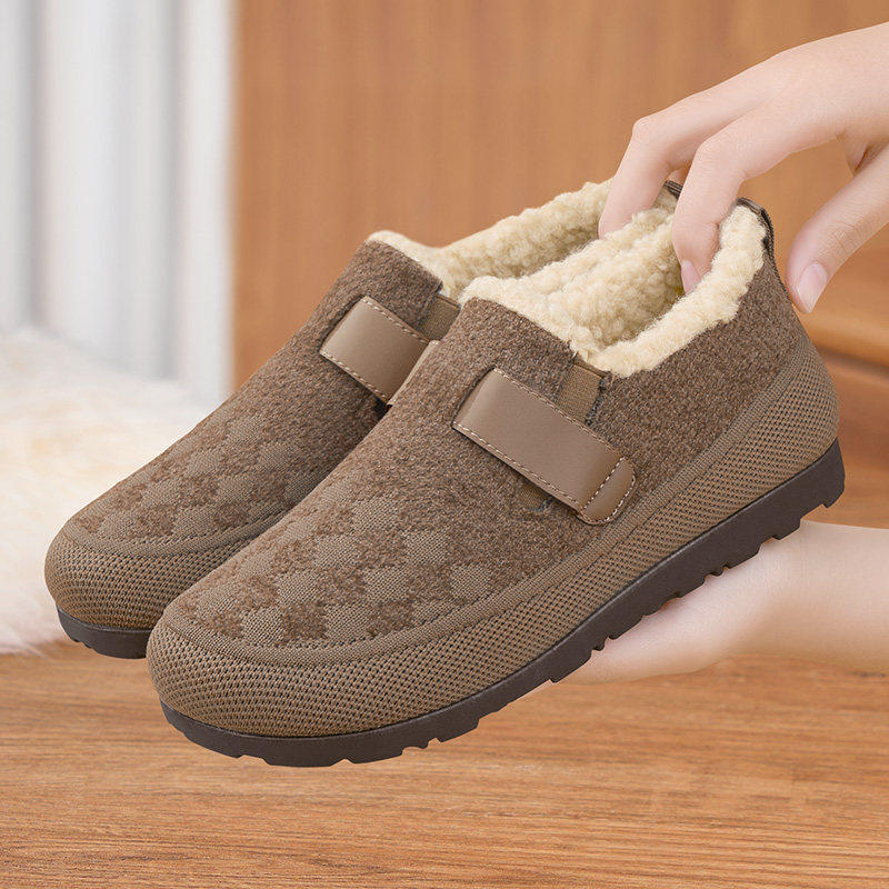 防滑豆豆棉鞋冬季加绒百搭妈妈鞋换季送礼外穿耐脏保暖棉布鞋女款,女鞋,勃肯鞋/软木鞋,淘宝优惠券,粉丝福利购,淘宝优惠卷