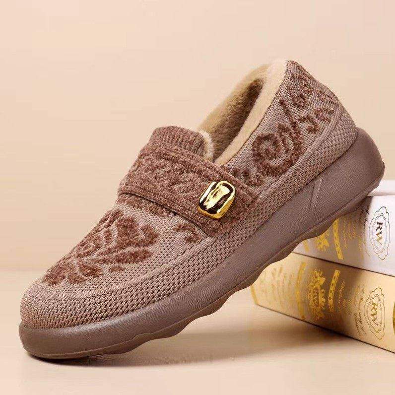 保暖舒适一脚蹬妈妈鞋中老年新款冬季加绒加厚防滑轻便老北京棉鞋,女鞋,棉鞋,淘宝优惠券,粉丝福利购,淘宝优惠卷