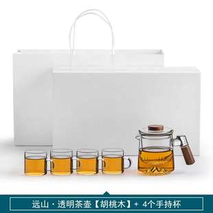 高档玻璃茶具套装 家用轻奢高档泡茶壶办公室小型茶盘功夫茶具茶杯