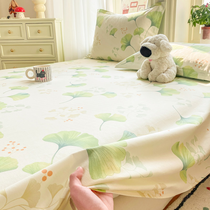 100全棉通田园花卉单件床单 简约清新学生宿舍家用单双人四季纯棉
