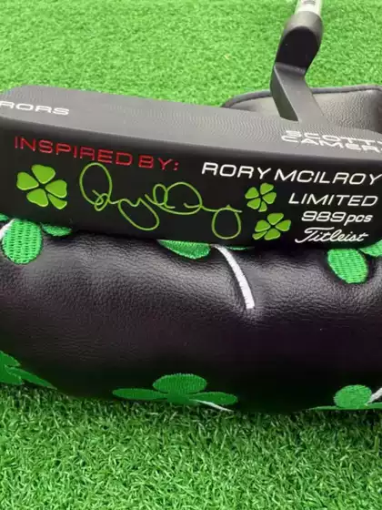 Golf Club Green Four-Leaf Clover Rory Limited Men's Straight Putter with Club Cover