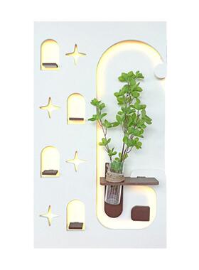 水培绿植玄关挂画奶油风入户走廊过道装饰画盲盒置物壁画源头工厂