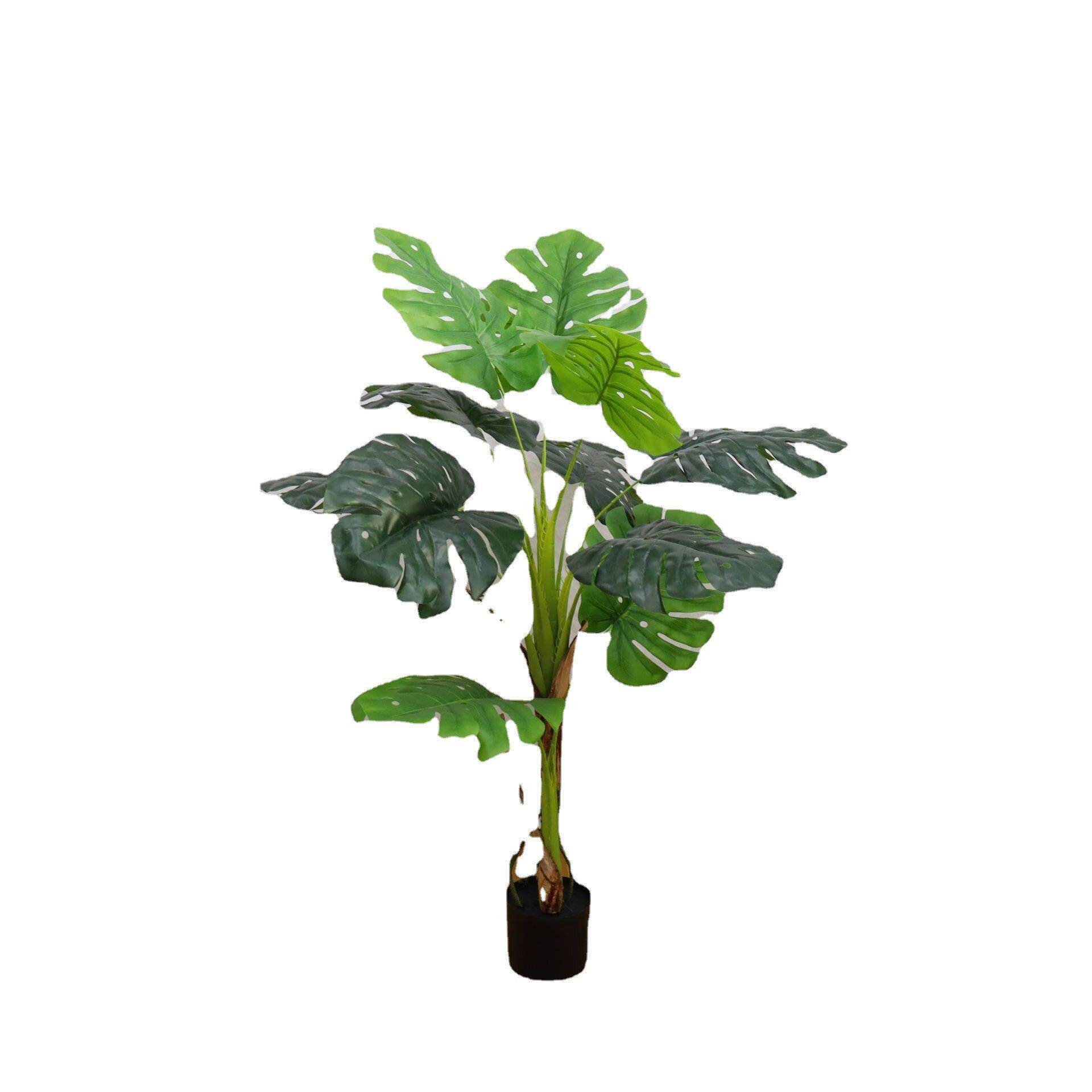 仿真植物橱窗造景绿植富贵龟背树装饰室内摆件盆栽客厅龟背叶盆景