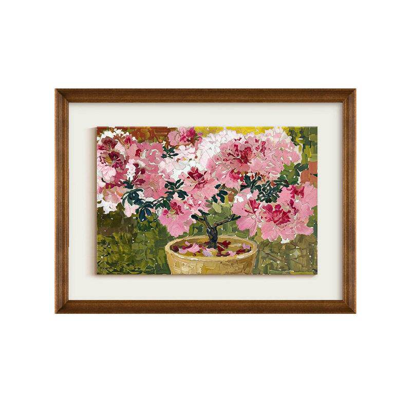 《春和景明》中古风玄关装饰画餐厅复古客厅卧室壁画艺术花卉挂画