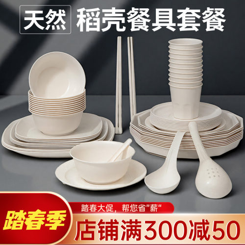 一次性餐具套装碗筷盘碟子可降解