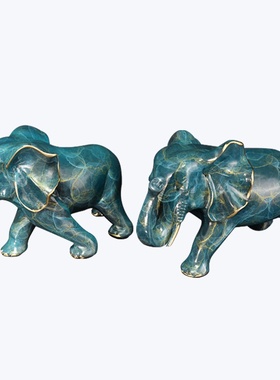 黄铜大象摆件招财吸水象电视酒柜玄关装饰品店铺开业乔迁新居礼品