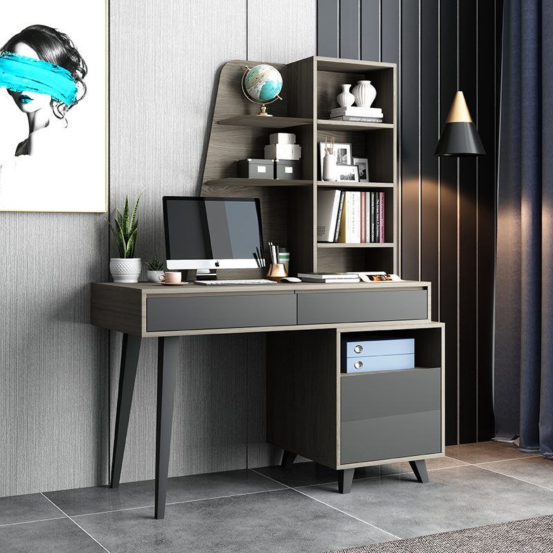 简约小户型逸恋书桌书架北欧