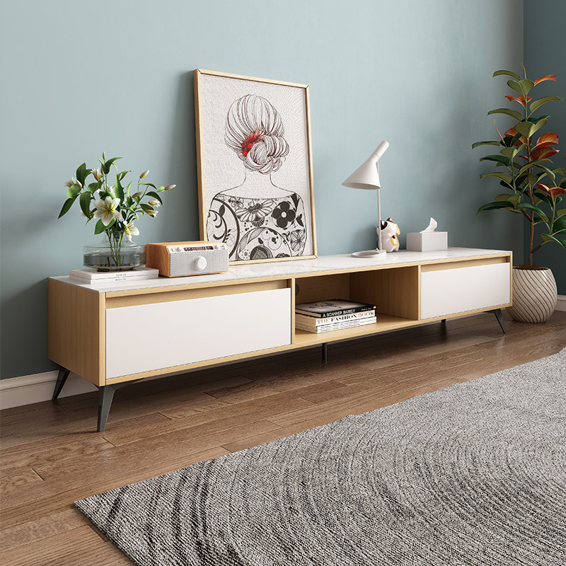 北欧电视地柜茶几组合现代简约小户型客厅家用岩板原木色电视机柜,住宅家具,电视柜,淘宝优惠券,粉丝福利购,淘宝优惠卷