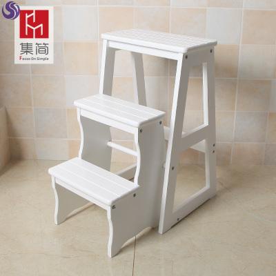 椅子变梯子多功能椅子折叠椅梯子家用梯子梯凳室内登高梯木置物.