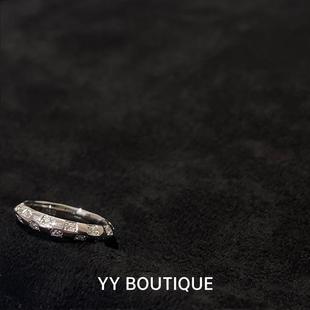 YYBOUTIQUE 不掉色 通体s925纯银满钻对戒钻戒戒指男女情侣时髦