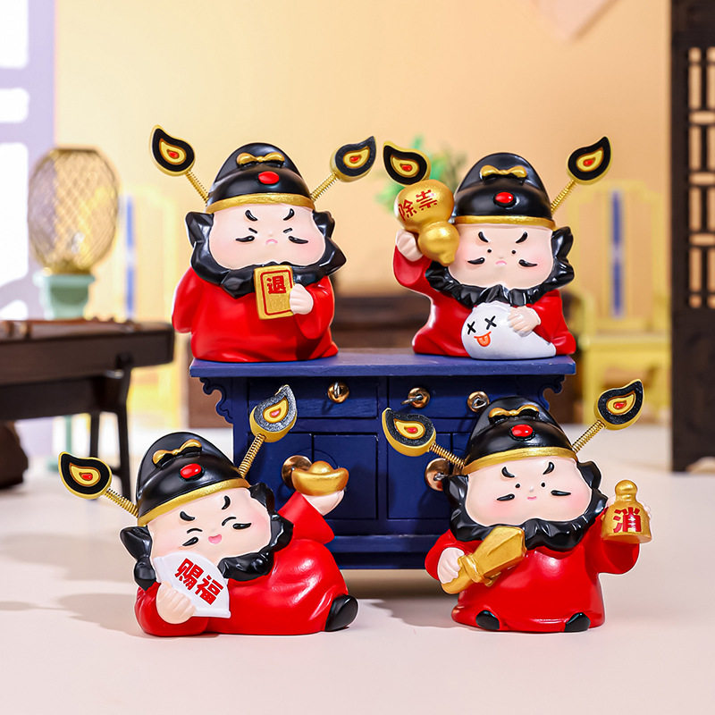 新款创意钟馗树脂中式工位解压守护神装饰小摆件桌面车载招财摆设,服饰配件/皮带/帽子/围巾,包挂件,淘宝优惠券,粉丝福利购,淘宝优惠卷