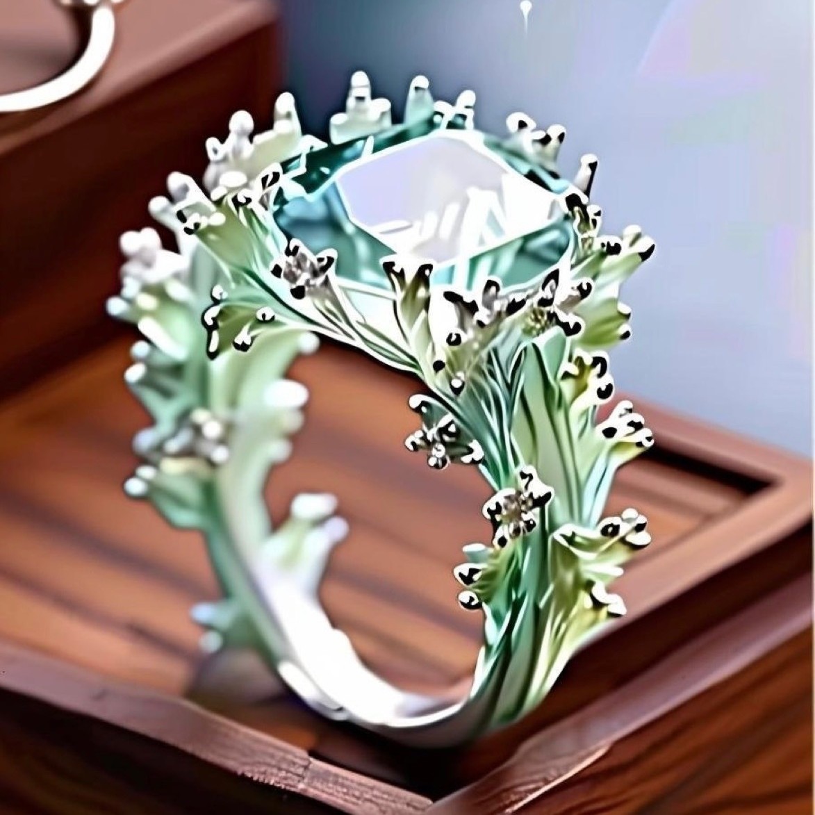 热卖新款创意海洋珊瑚不规则珐琅指环气质个性时尚风戒指