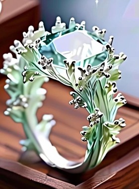 热卖新款创意海洋珊瑚不规则珐琅指环气质个性时尚风戒指