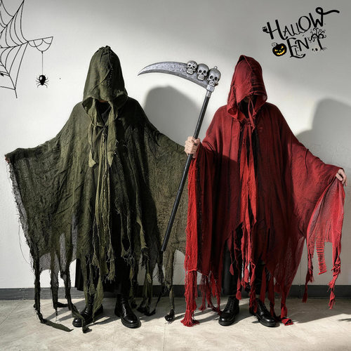 万圣节服装死神斗篷Halloween派对装扮COS服饰道具万圣节破布披风