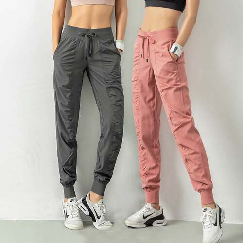 Fashion Women Solid Jogger Pants Autumn Elastic Waist Long