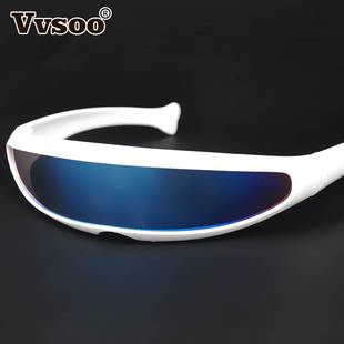 Vvsoo Futuristic Narrow Cyclops Sunglasses UV400 Personality