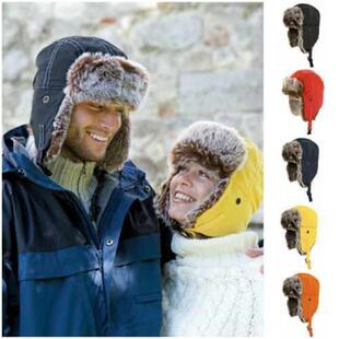 Aviator Trapper Hat Winter Ear Flap Warm Fur Ski Cap Mens