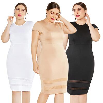 Fat Lady Dress Woman Bodycon party dresses 5XL大码肥婆连衣裙