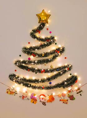 Christmas tree DIY background wall atmosphere pendant圣诞