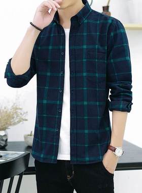 longsleeve shirt men cotton shirt plaid shirt shirt for men