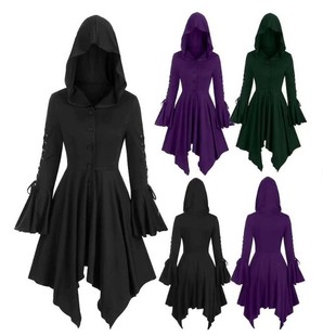 cloak Halloween dress 女士连帽不规则斗篷连衣裙Ladies 3XL大码
