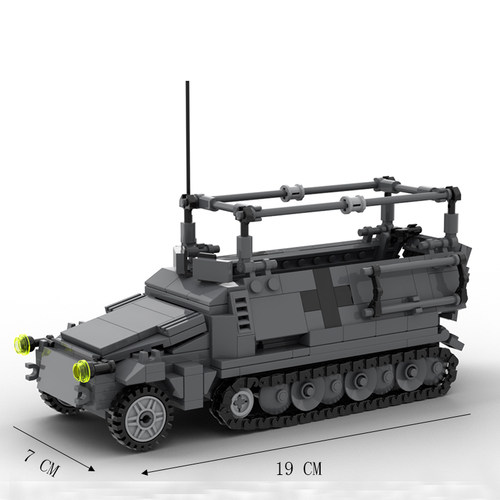 德军SDKFZ251装甲指挥车积木玩具