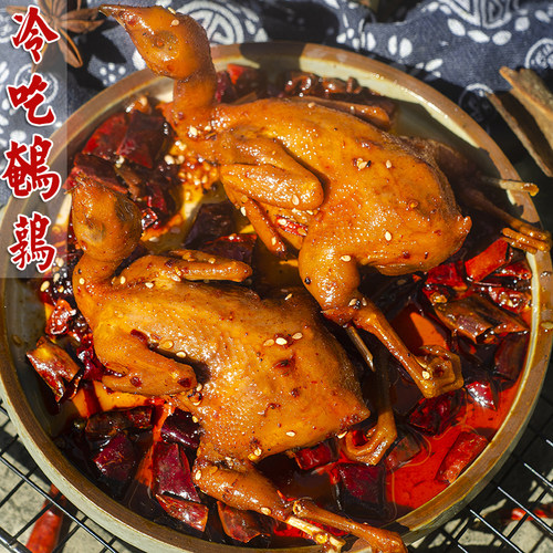 四川特产麻辣鹌鹑真空熟食小吃