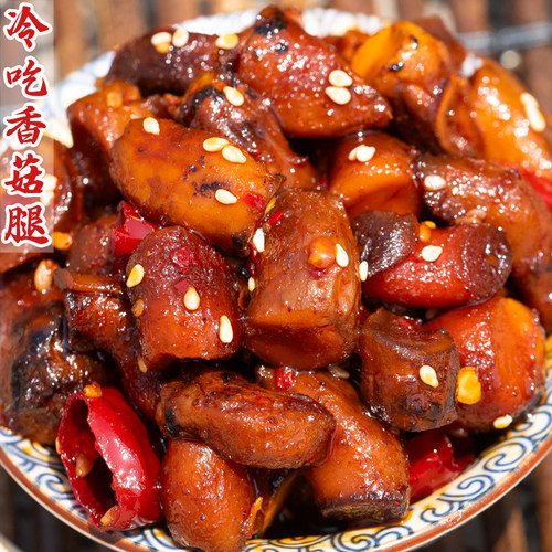 冷吃香菇腿,麻辣鲜香,追剧下酒好