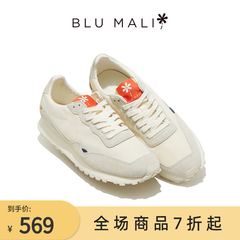 Blu Mali2024春秋新款男女复古慢跑鞋轻便透气跑步鞋休闲运动跑鞋