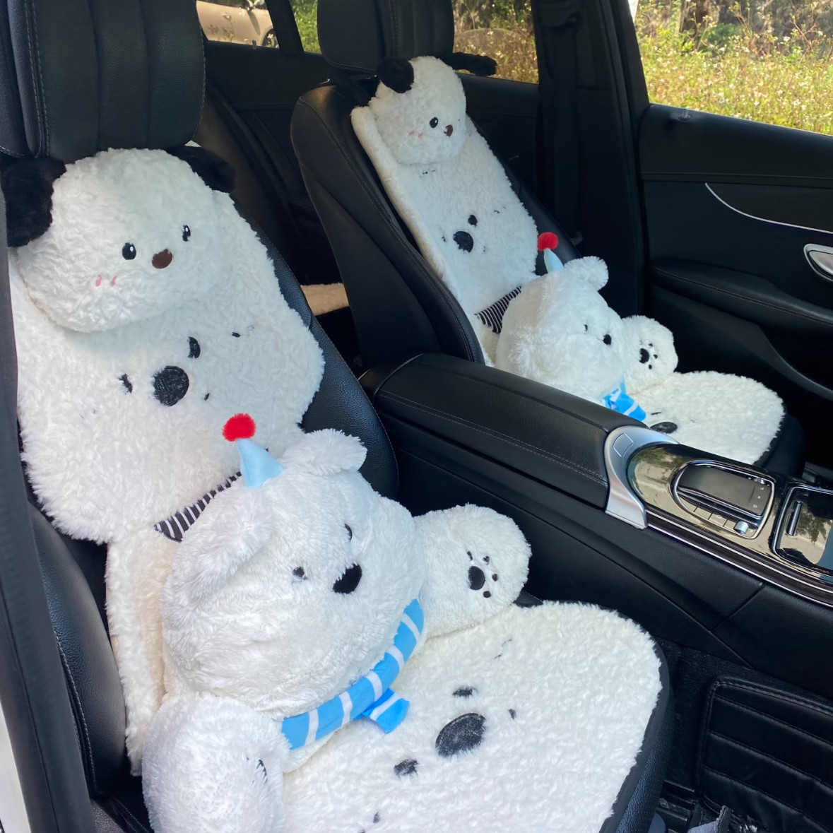 线条小狗汽车坐垫冬季毛绒保暖一体座垫可爱车载座椅靠垫腰靠通用,汽车用品/电子/清洗/改装,腰靠,淘宝优惠券,粉丝福利购,淘宝优惠卷