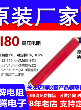 RI80玻璃釉大红袍铜脚高频无感高压电阻500W180R200R220R240R欧姆