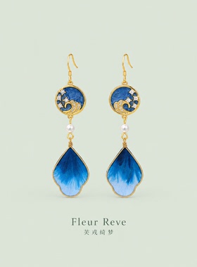 FleurReve古典优雅水滴镶耳环