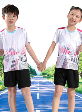 羽毛球服儿童短袖T恤小孩子学生