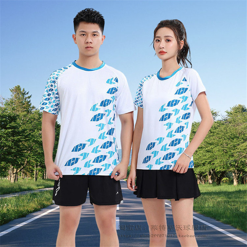 羽毛球服新款比赛男女排球短袖