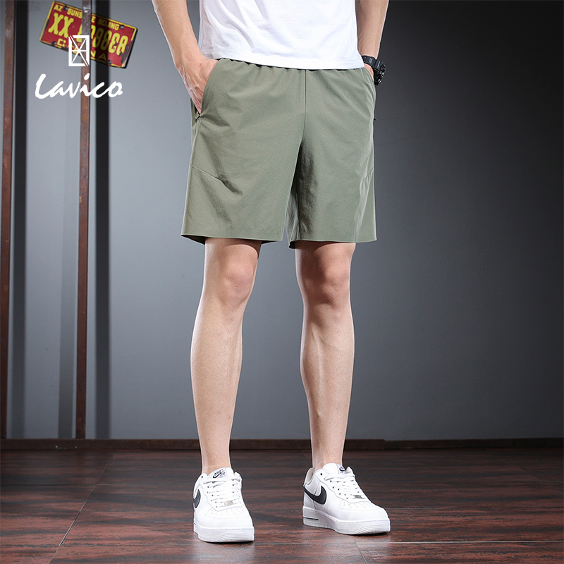 Lavico/朗维高男士商务休闲冰丝短裤夏季款五分裤男装宽松运动
