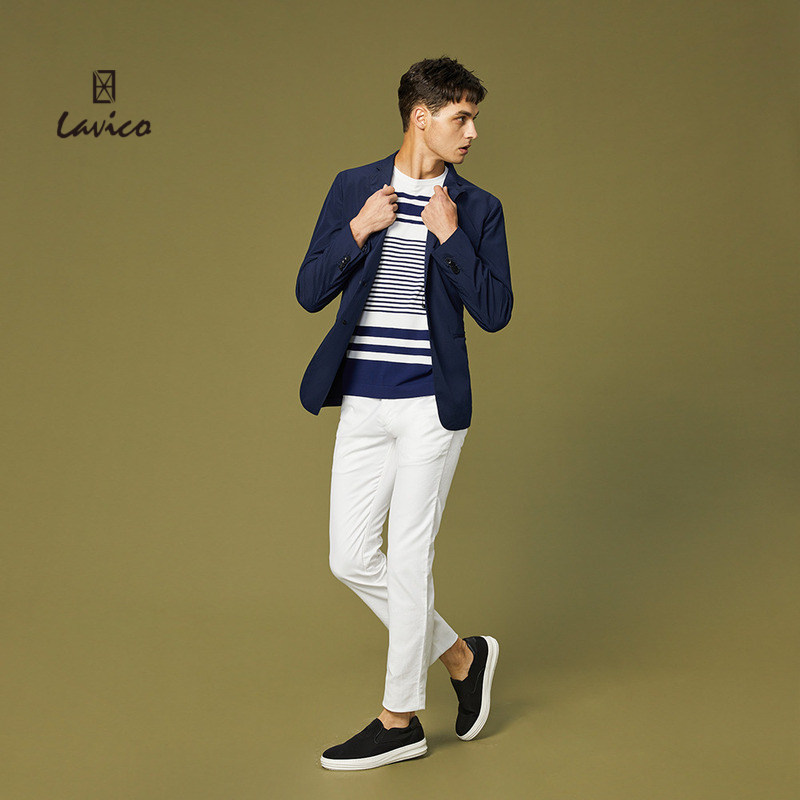 【商场同款】lavico/朗维高男装净色休闲西服经典舒适简约单西男
