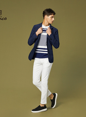 【商场同款】Lavico/朗维高男装净色休闲西服经典舒适简约单西男